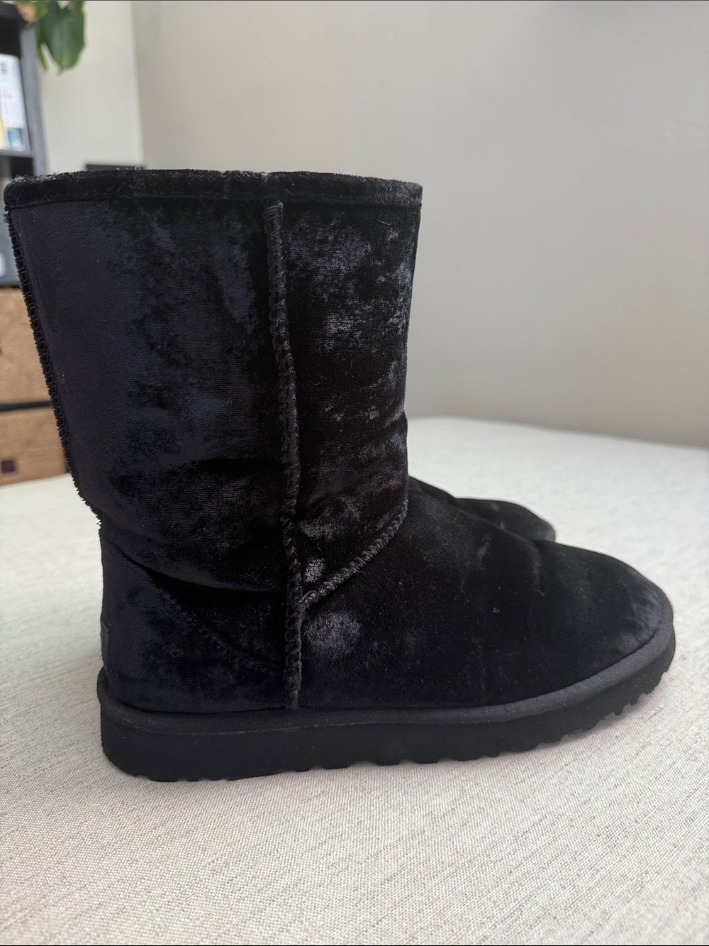 UGG Women's Black Velvet Classic Boots